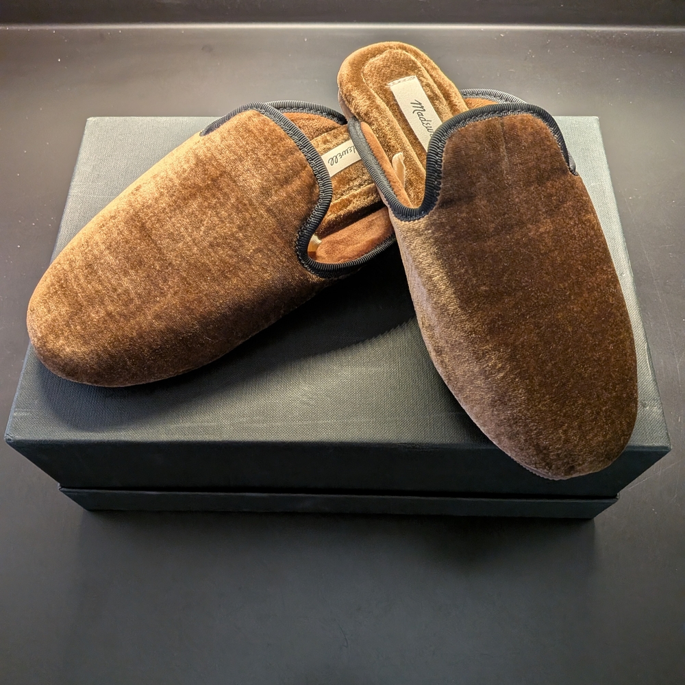 Madewell Women's Brown Velvet Slippers | US 6